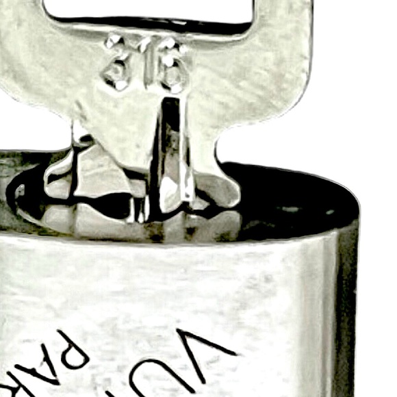LOUIS VUITTON Silver Lock & Key Brushed Palladium Made In France RARE COA #316 - Picture 8 of 14